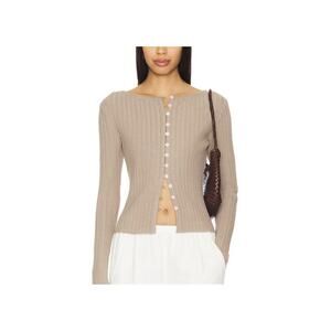 Free People Tilly Long-Sleeve Cardi Top Knit Ribbed Buttondown S